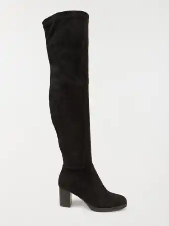 DistriCenter Cuissardes noires suédines femme (36-41) offre