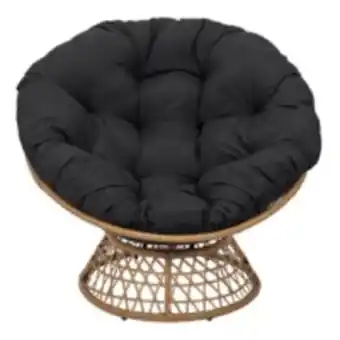 E.Leclerc Brico Merida - fauteuil pivotant noir avec assise capitonnée offre