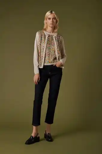 Cardigan manches longues bi-matière