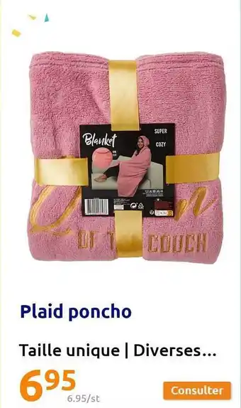 Action Plaid poncho offre