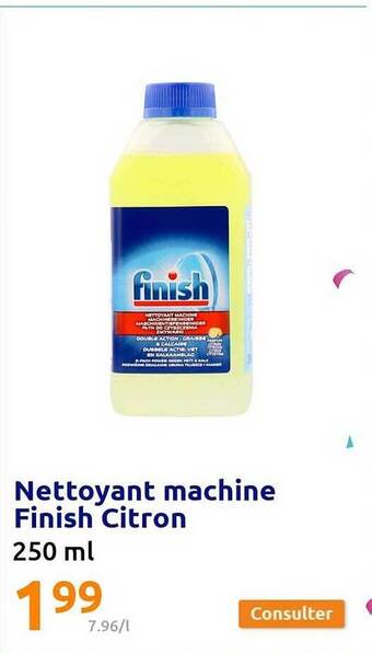 Action Nettoyant machine finish citron offre