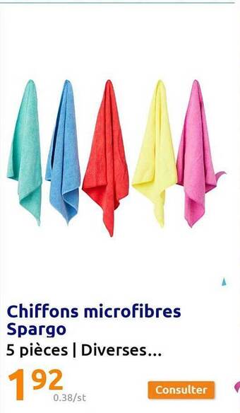 Action Chiffons microfibres spargo offre