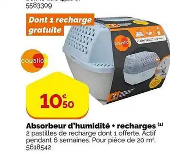 Weldom Absorbeur d'humidité + recharges equation offre