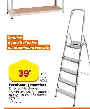 Weldom Escabeau 5 marches offre