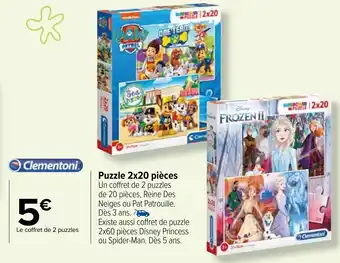 Carrefour Puzzle 2x20 pièces offre