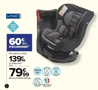 Carrefour Siège-auto pivotant groupe 0/1 offre