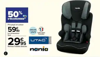 Carrefour Siège-auto "SPEEDY SP LUXE" groupe 1-2-3 offre