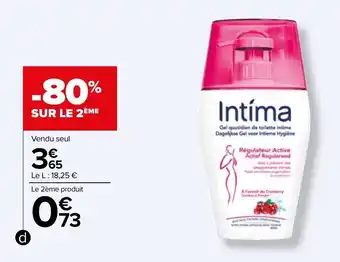Carrefour Gel de toilette intime quotidien INTIMA offre