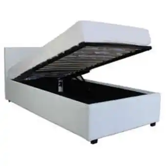 Conforama Lit coffre 90x190 cm michigan coloris blanc offre
