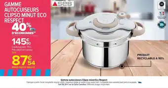 Carrefour amme autocuiseurs clipso minut eco respect offre