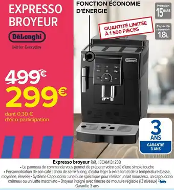 Carrefour Expresso broyeur offre