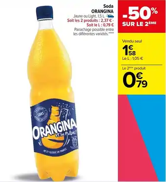 Carrefour Soda ORANGINA offre