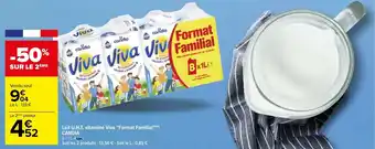 Carrefour Lait U.H.T. vitaminé viva "formal familial" CANDIA offre