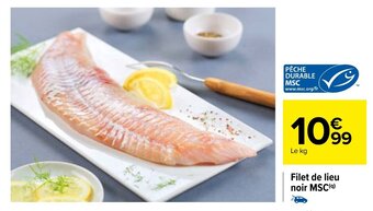 Carrefour Filet de lieu noir MSC offre