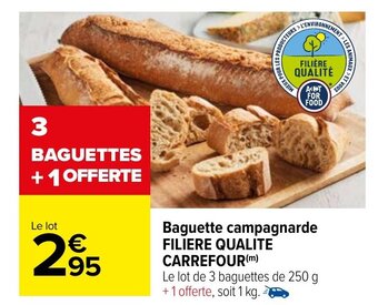 Carrefour Baguette campagnarde FILIERE QUALITE CARREFOUR offre