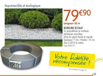 Gamm vert Bordure Ecolat offre