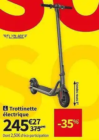 Conforama Trottinette électrique flyblade offre