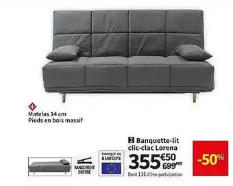 Conforama Banquette-lit clic-clac lorena offre