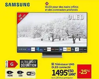 Conforama Téléviseur uhd oled connecté samsung offre