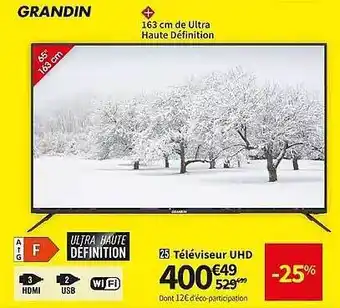 Conforama Téléviseur uhd grandin offre