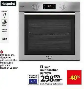 Conforama Four multifonction pyrolyse hotpoint offre