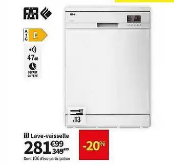 Conforama Lave-vaisselle far offre