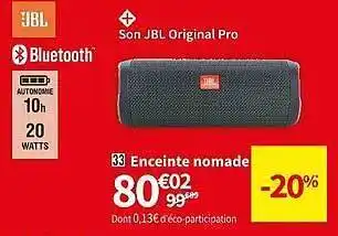 Conforama Enceinte nomade jbl offre