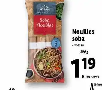 Lidl Nouilles soba vitasia offre