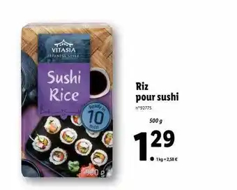 Lidl Riz pour sushi vitasia offre