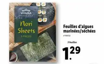 Lidl Feuilles d'algues marinées - séchées offre