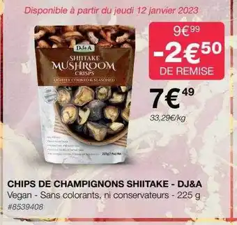 Costco Chips de champignons shiitake - dj&a offre