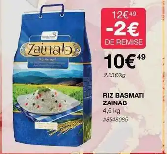 Costco Riz basmati zainab offre