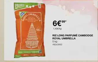 Costco Riz long parfumé cambodge royal umbrella offre