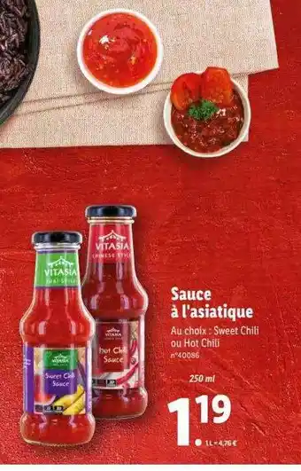 Lidl Sauce à l'asiatique vitasia offre
