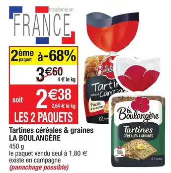 Migros Tartines céréales & graines la boulangère offre