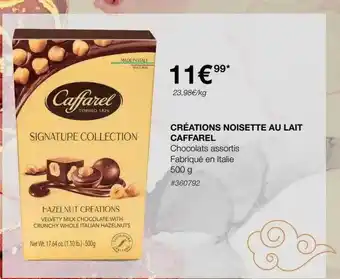 Costco Créations noisette au lait caffarel offre