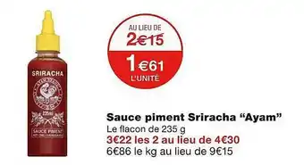 Monoprix Sauce piment sriracha offre