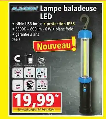 Norma Lampe baladeuse led offre