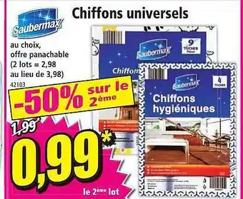Norma Chiffons universels saubermax offre