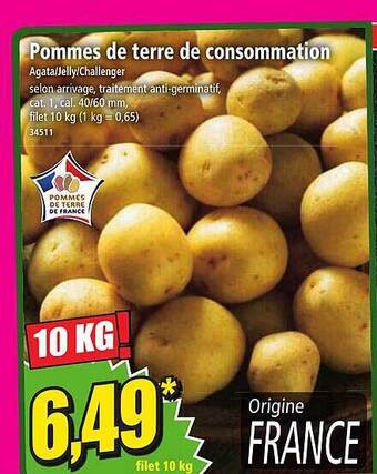 Norma Pommes de terre de consommation offre