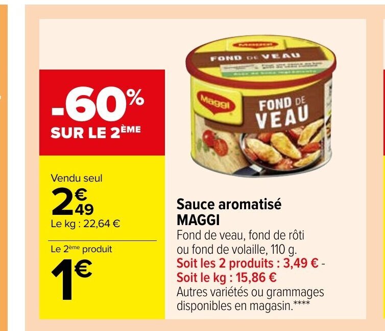 Promo Sauce Aromatisè Maggi chez Carrefour