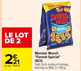 Carrefour Monster Munch Format Spècial Vico offre
