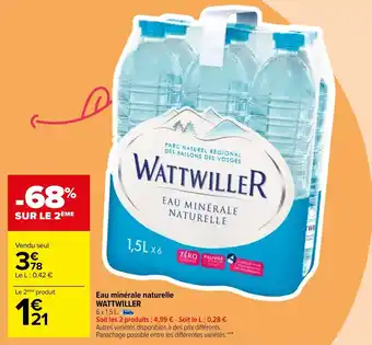 Carrefour Eau Minèrale Naturelle wattwiller offre