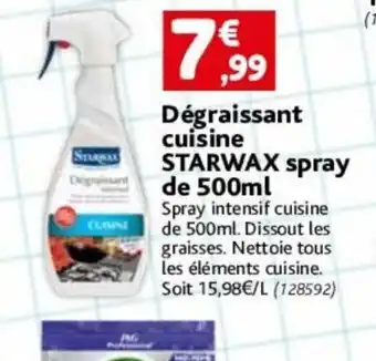 Degraissant Cuisine Starwax Spray De 500ml