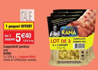 Migros Cappelletti jambon cru rana offre