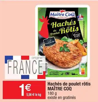 Migros Hachés de poulet rôtis maître coq offre