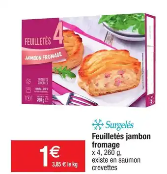 Migros Feuilletés jambon fromage offre