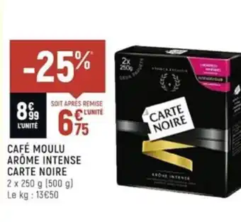 Spar Café Moulu Aromé Intense carte Noire offre