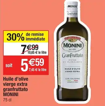 Migros Huile d'olive vierge extra granfruttato monini offre