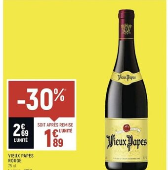 Spar Vieux Papes Rouge offre